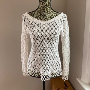 Vintage Crochet Boatneck Sweater